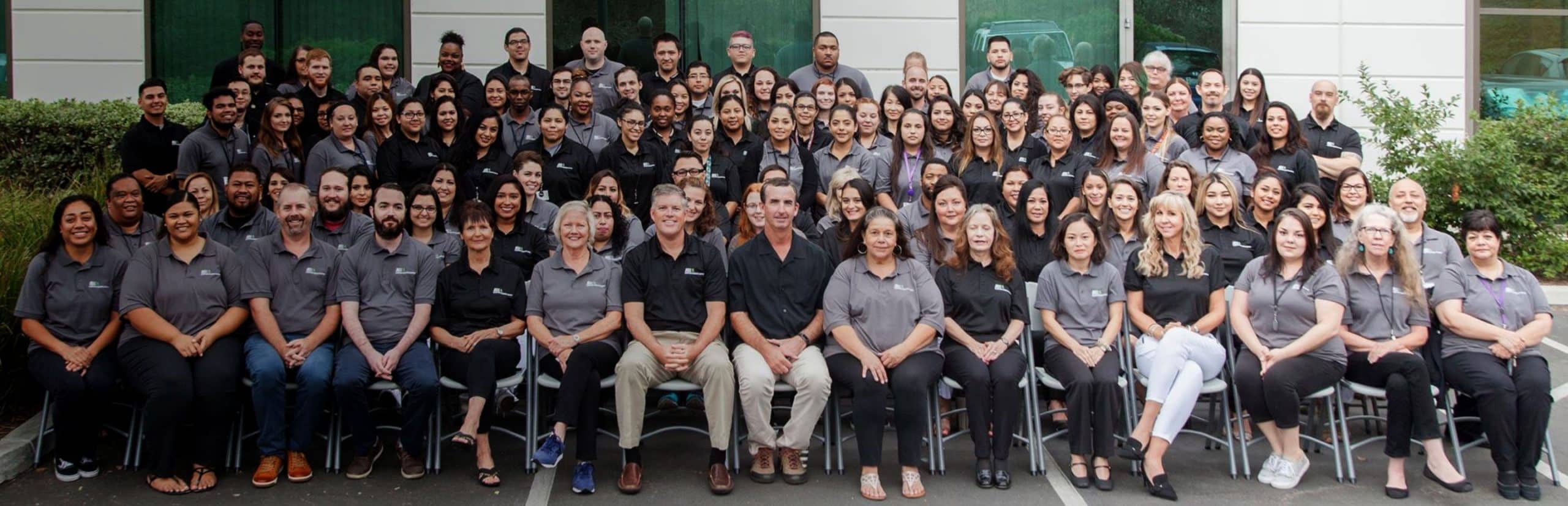 Outdoor group photo of the Advanced Diabetes Supply team