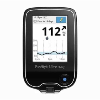 A front-facing image of the Abbot® FreeStyle Libre 14-Day CGM System