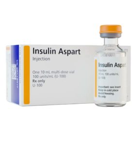 Novolog Insulin Aspart box and bottle