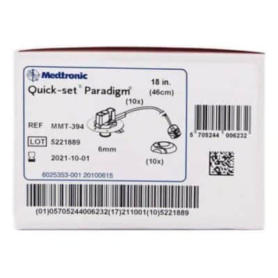 MiniMed™ Quick-set Paradigm Infusion Set side of box