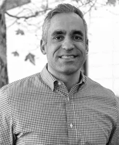 Black and white portrait of Scott Hutcheson
