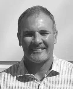 Black and white portrait of Shane Tyson