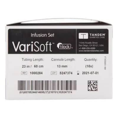 Tandem® VariSoft®Infusion Set Side of box