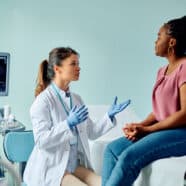 Physician answering questions about the benefits of CGM technology.